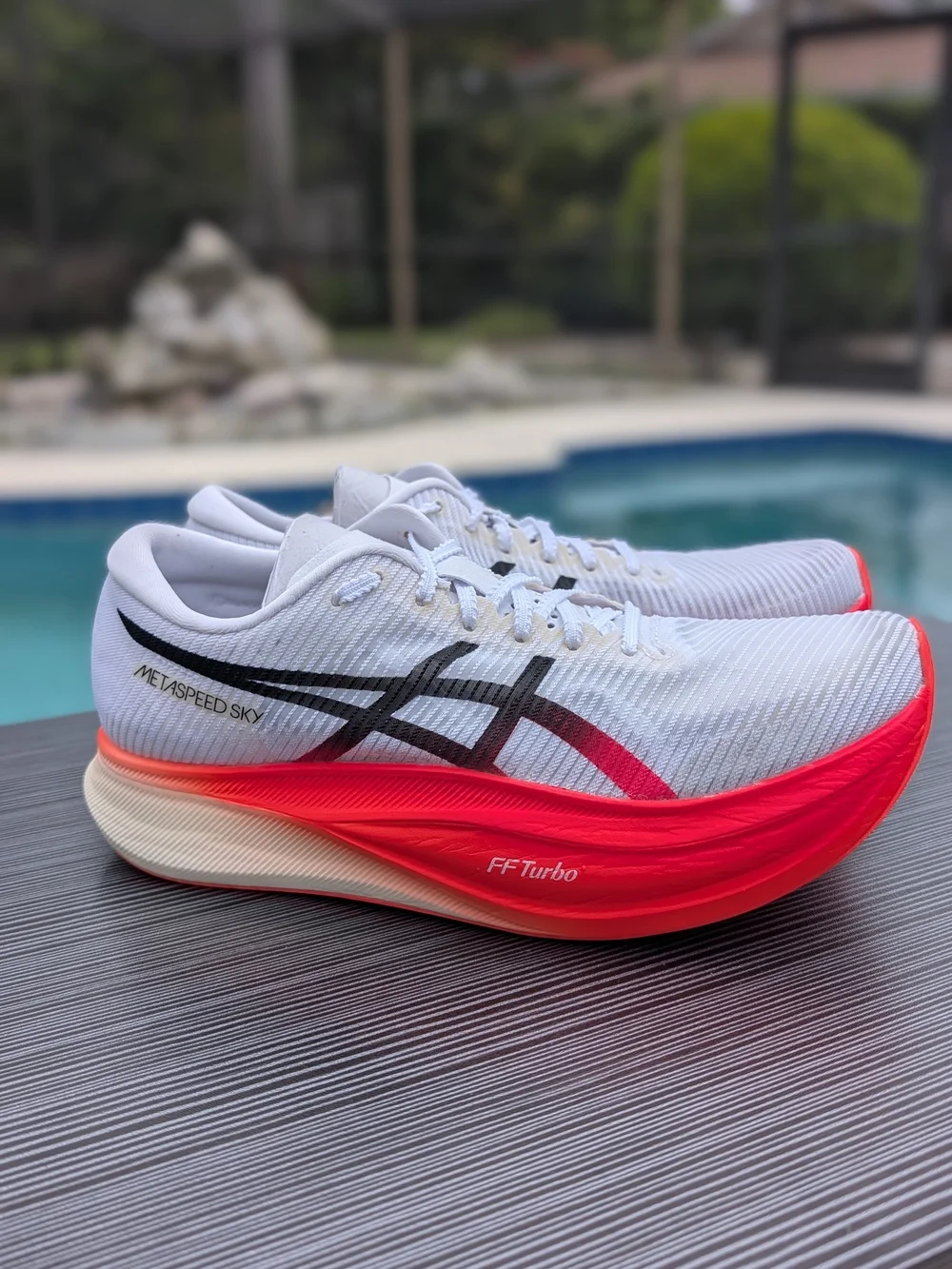 ASICS Metaspeed Sky+ White Performance Red Size Men's 7.5 / Women's 9 - Picture 3 of 14